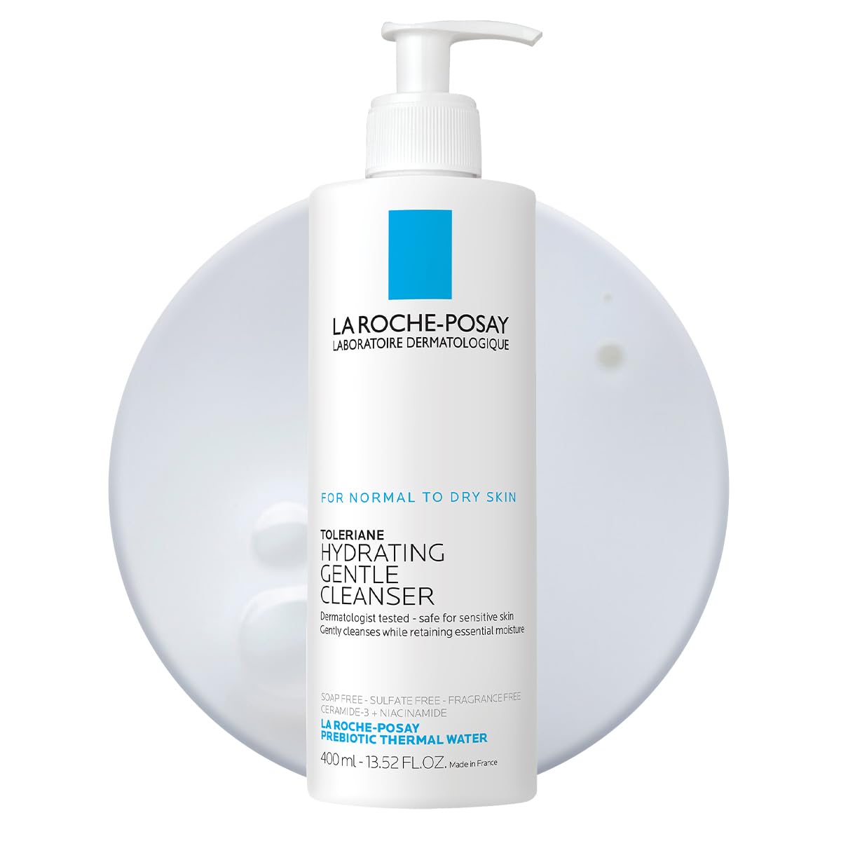 La Roche-Posay Toleriane Hydrating Gentle Face Cleanser, Hydrating Cleanser for Dry and Normal Skin, Sensitive Skin Test