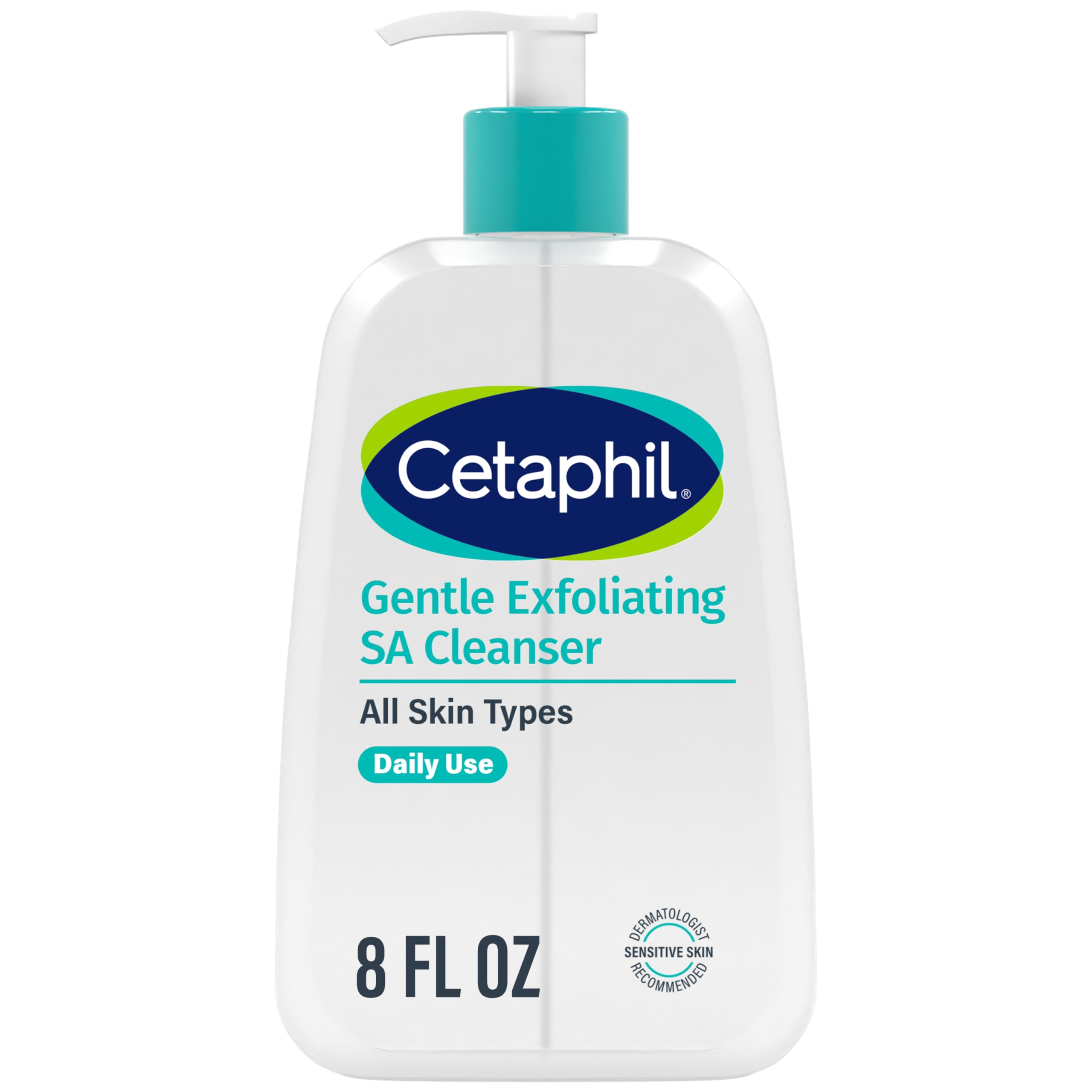 Cetaphil Gentle Exfoliating SA Cleanser, Foaming Gel Cleanser, All Skin Types, Dermatologist Recommended, Gently Exfolia